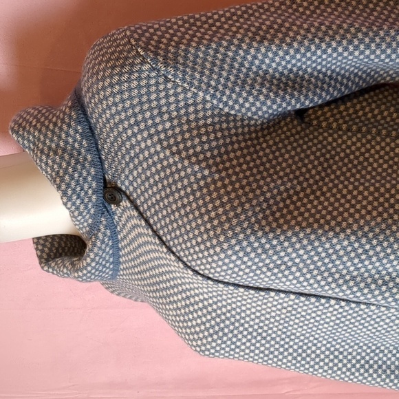 Cherishh Blue and White Wool and Alpaca Button Close Made in Italy Sweater - Picture 3 of 10